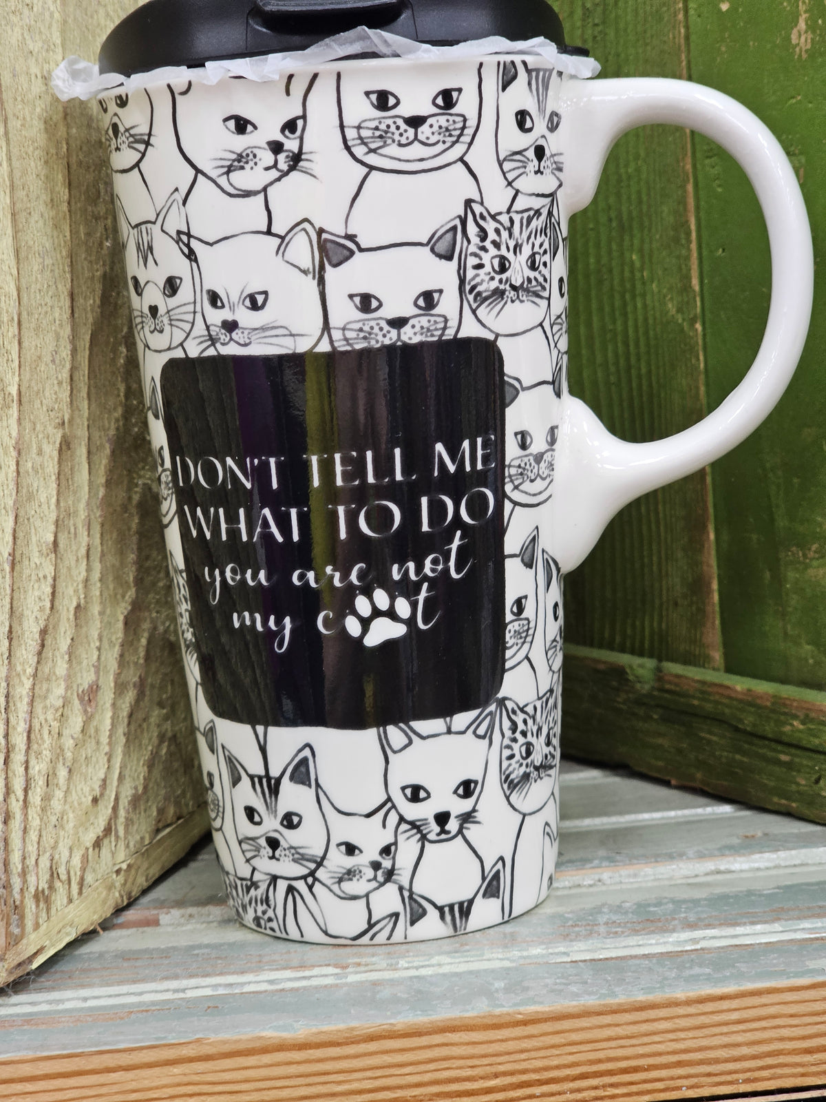 Don't Tell Me What To Do Cat Travel Mug