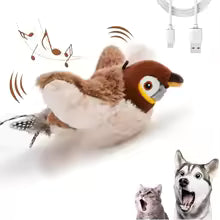 Interactive Chirping Flapping Bird Cat Toy
