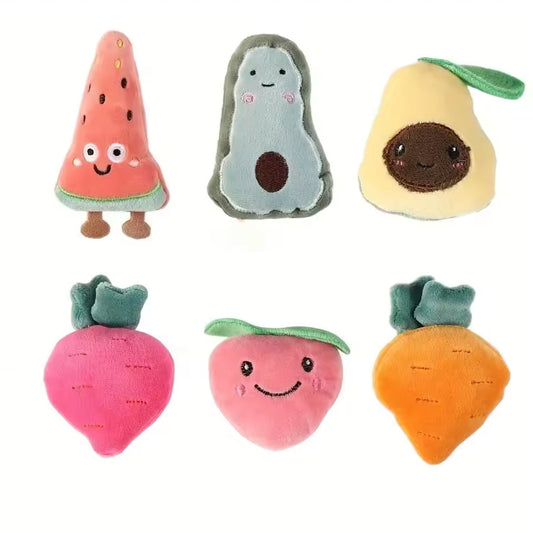 Plush Cat Kicker Toy (Banana/Avocado)