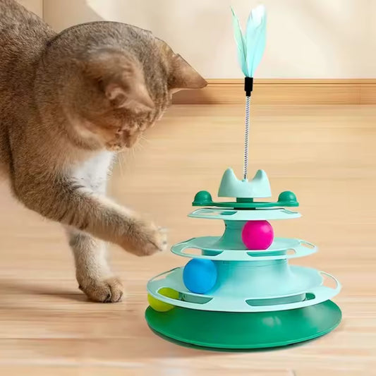 Interactive Track Ball Tower Toy
