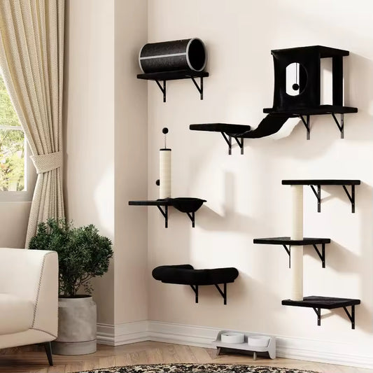 Cat Wall-Mounted Shelves Set